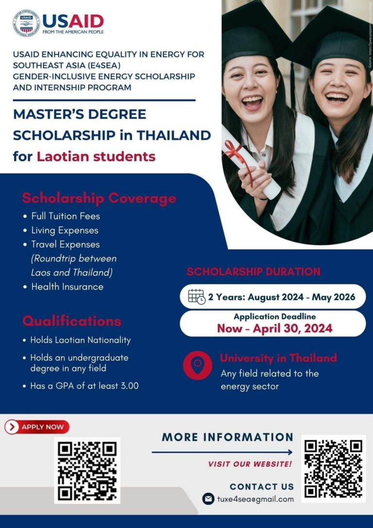 Nps Civilian Master's Degree Scholarship Master’s Degree Scholarship in Thailand for Laotian Students - Office
